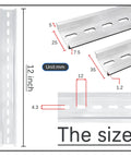 Twin 12 Inch Aluminum Rails 2 Pack For Industrial Control Panels And Telecommunication Equipment Heavy Duty Lightweight Silver Rails
