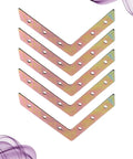 Heavy Duty L Shaped Right Angle Corner Brackets Galvanized Iron Furniture Supports For Wardrobes Cabinets Chairs And Windows DIY Friendly Easy Install Triangle Plate Braces For Home Repairs And Solid Furniture Reinforcement displayed in a row