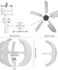 Off Grid Home Wind Turbine Generator Kit 3000W 4000W 5000W dimensions and PA66 blade design