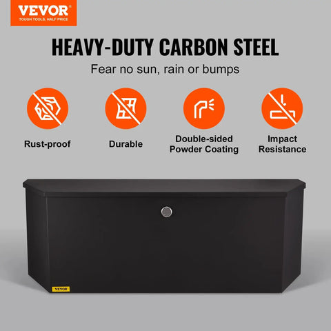 Built Tough Steel Trailer Tongue Storage Box 36 X 12 X 12 Inches With Heavy Duty Locking System For Pickup Truck Camper Tow Haul RV And Adventure Gear