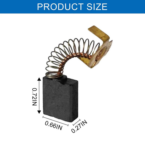 Four Pack Heavy Duty Carbon Brush Set Hella Durable For Table Saws No Fuss Direct Fit Replacement size 0.66in by 0.27in for motors.