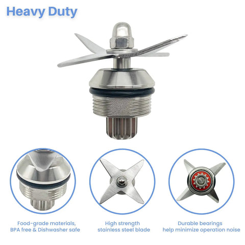 Wet Blade Assembly Replacement Kit With Wrench Drive Socket And Removal Tool for high-power blenders, stainless steel blade
