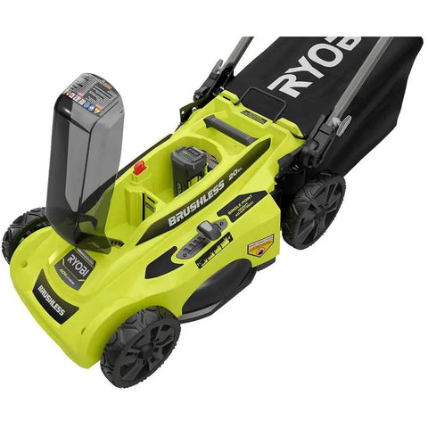 Cordless Push Lawn Mower 20-Inch 40-Volt Brushless With Whisper Quiet Design No Gas Needed Yet Delivers Real-World Power Load-Sensing Motor Long Battery Life Lightweight And Low Noise For Effortless Yard Care, 20-inch deck