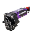 1/18 TRX4M Upgrade Beefed Up 180 Pro 48T Motor And Transmission Gearbox black CNC machined components, close-up view