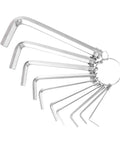Ultimate 10-Piece Hex Wrench Set With Durable Key Ring And Ultra-Long Arms For Precision Allen Screw Fixes In Tight Spots Perfect Heavy Duty Tool Kit For Mechanics Car Repair And Serious DIY Projects, steel hex keys on key ring
