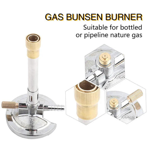 Gas Bunsen Burner With Copper Tube Micro Design for Laboratory Use Liquid Gas Fueled Light Burner Adjustable Flame