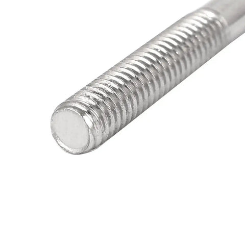 M6 Double End Threaded Studs 304 Stainless Steel Hardware Fasteners 10 Pack close-up showing smooth end and threaded body.