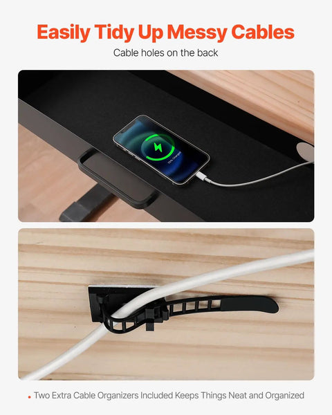 Heavy Duty Under Desk Drawer Slide Out Smooth Glide Hidden Counter Storage For Office And Home Sit Stand Workstation Slick Black Metal with cable organization features.