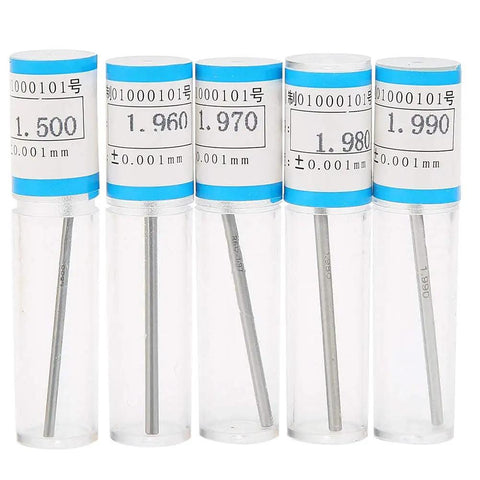 Pin Type Needle Gauge Set For Precise Hole Measurement, 50 Piece Plug Gauge Kit From 1.5 To 1.99 mm Increments Of 0.01 Mm, GCR15 Bearing Steel