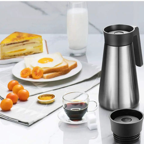 Fully Automatic Bean To Cup Coffee Maker With Integrated Milk Steam Wand Knocks Out Fresh Espresso And Frothy Lattes In Seconds Programmable Timer Brewer with breakfast items.