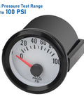Linkstyle oil pressure gauge, 2-inch (52mm) black housing with sensor, 0–100 PSI for car/truck/boat