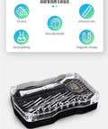 Ultimate 52 In 1 Precision Screwdriver Set With Magnetic Torx And Cross Bits For Phone Laptop Tablet Repair. Heavy Duty Chrome Vanadium Steel Kit Perfect For Tech Gurus Fixing Electronics At Home Or On The Go. 52-piece case with S2 steel bits