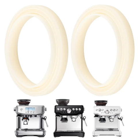 2 Pack 54mm Silicone Steam Ring for Espresso Machines, Grouphead Gasket Replacement compatible with Sage and Breville models