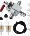 Beast Two Way Inline Fuel Cutoff Valve With One Quarter Inch Barb Fittings And Filter Kit For Gas And Oil Lines Replacement Part