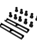 Aluminum Alloy Workbench Dog Stop Non Slip Clamping Pad For MFT Tables Woodworking Positioning Block Kit 10 Pieces With 2 Bases