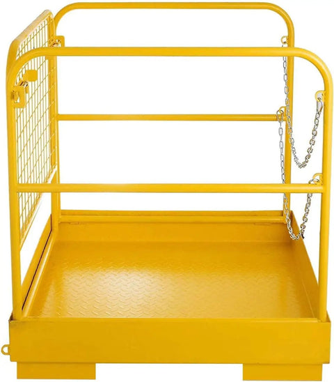 Tough As Nails Forklift Man Basket Safety Cage 36 X 36 Inch Heavy Duty Work Platform With Secure Chains And Solid Base Built For 1150 Lb Aerial Lifting Jobsite
