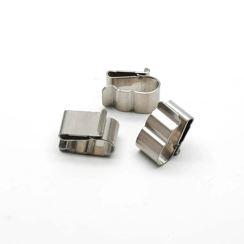 50 Pack Beefed Up Solar Wire Clips With Rock Solid Grip For PV Panels And Trailers Tough As Nails Stainless Steel Double Cable Clamp, three clips.