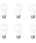 Smart Dusk to Dawn LED A19 Outdoor Bulbs With Auto On Off Sensor, 9W Real Power for 60W Equivalent, 6 Pack