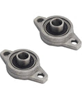 Two Pack 10mm Pillow Block Flange Bearing KFL000 Self Aligning Mounted Zinc Aluminum Alloy for machinery support