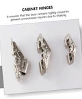 Four Inch Soft Close Concealed Cabinet Hinges With Damping For Kitchen And Closet, Steel Wardrobe Hinges Set Of 4, Quiet Smooth Closing, Easy Install, No Burr Edges, Durable Hardware displayed.