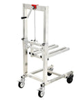 Compact Hand Crank Pallet Lifter With Foldable Steel Frame Portable 60 Kg Load Capacity 17 To 85 Cm Lift Height Ideal For Home Installations