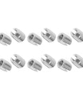 Self Tapping Slotted Screw Insert Kit For Preventing Loosening, 20 Pieces M8 X 15mm Threaded Inserts For Industrial Use, Easy Install Without Pre Tapping, Durable Metal Hardware For Secure Fastening In Machinery And Equipment. M8x15mm SUS303 stainless inserts shown