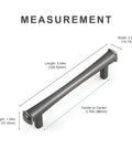 96mm Antique Silver Cabinet Pulls 3 3/4 Inch Pewter Dresser Drawer Handles measurement diagram with dimensions and curved design