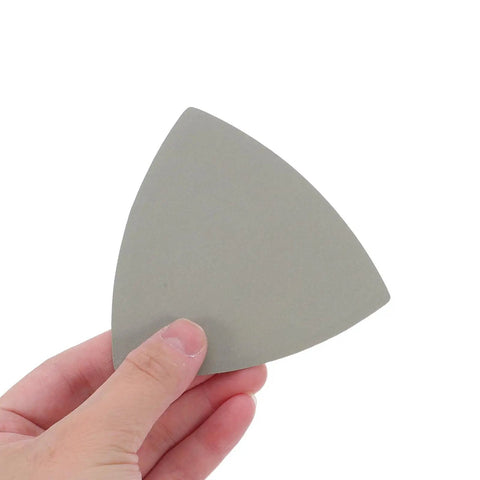 Triangular Silicon Carbide Sandpaper Sheets, 90mm, waterproof for fine paint removal and auto woodworking projects.