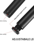 Close-up of 4 Pack Adjustable Metal Furniture Legs 6 Inches High Heavy Duty Cabinet Feet showing rotation mechanism for easy leveling and support