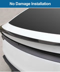Kick Out Your Setup With This Dope No Drill Rear Spoiler For Tesla Model Y Juniper Refresh, close-up of no damage installation.