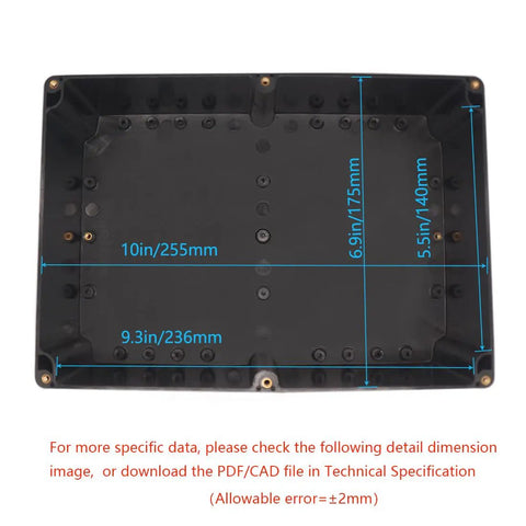 Tough As Nails Abs Plastic Junction Box IP65 Waterproof Dustproof Cover For Electrical Projects size dimensions 10x9.3 inches black