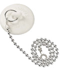 Heavy Hitter 2 Pack Rubber Tub Stopper With Smooth Pull Chain Fits 1 To 1 3 8 Inch Drains shown with metal chain.