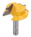 Lock Miter Router Bit For 45 Degree Wood Joinery Cut With Sturdy Alloy Build, showcasing durable design for precise cuts.