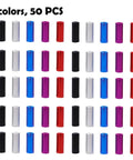 50 Piece Aluminum Alloy Bike Cable End Caps Kit For 4mm And 5mm Derailleur And Brake Wires Ferrule Set For Shifter Housings