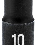 Deep impact socket from 44 Piece 3/8 Inch Drive 6 Point Socket Set With Standard And Deep Impact Sockets In SAE And Metric Sizes For Auto Shop Jobs