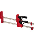 24-Inch Parallel Clamp Set, 2-Pack, Quick-Setup With Slide-Glide Trigger, Ergonomic Sumogrip Handle, showing red and black design