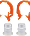 Jeep Transfer Case Shift Cable Retainer Clips Kit 4 Pack With Shifter Linkage Bushings 68018106AA 68064273AB Replacement For Wrangler JK Patriot Compass Caliber 2007 2018, orange clips and white bushings