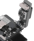 Heavy Duty Optical Fiber Cleaver Featuring Precision 90 Degree Tungsten Steel Blade With Automatic Knife Return Function, close-up of clamp mechanism.