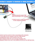 Push Button Activated Sound Recording Module With Built In Speaker And Usb Type C Cord For Plug And Play Ease And Dope Diy Makers Who Want Clean Audio For Holiday Cards And Custom Gift Tags Two Pack Blue connected to a laptop via USB-C cable.