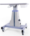 Motorized Optometrist Ophthalmic Table With Electric Lift, Drawer, Aluminum Alloy Post, 22.8 x 15.7 Inches, Side View
