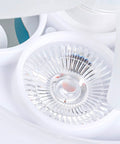 Low Profile Ceiling Fan with Lights Modern Dimmable Ceiling Light Fan 3 Gear Working Mode Fan Ceiling Lamp for Home close-up of acrylic lampshade and LED light