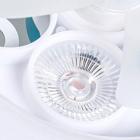 Low Profile Ceiling Fan with Lights Modern Dimmable Ceiling Light Fan 3 Gear Working Mode Fan Ceiling Lamp for Home close-up of acrylic lampshade and LED light