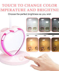 Cute Pink Desk Lamp With USB Charging Port, Pen Holder And Phone Stand, Touch Dimming Reading Lamp With Two Color Modes