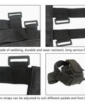 Under Desk Bike Pedal Straps for Secure Footing, No Slip Foot Braces, durable webbing, adjustable Velcro straps, four views