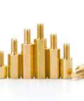 Brass M3 Hex Standoff Spacer Kit For Electronics DIY 30 Piece Dual Threaded Nut Bolt Set For PC Builds Circuit Boards And Enclosures Easy Mount Tight Fit High Quality Hardware, assorted brass hex spacers