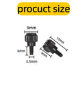 24 Pack Computer Case Thumb Screws 6-32 Thread M3.5x6 Knurled Black Fasteners with measurements.