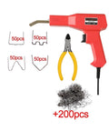 Powerful 50W Spot Welder And Hot Stapler for DIY Car Bumper Repair with accessories including staples and pliers.