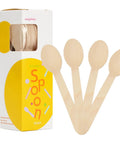 50 Pcs Disposable Wooden Spoons 6.3 Inch, Eco Friendly Biodegradable Cutlery For Camping Picnics Parties And Travel, Compostable Wood Spoons