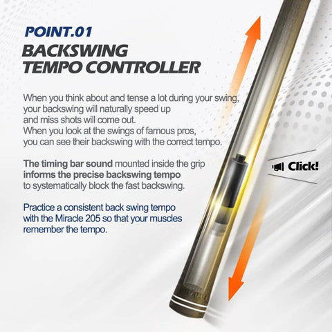 Image of Backswing Tempo Golf Trainer: Weighted Swing Practice Stick For Consistent Rhythm, Speed, And Balance.