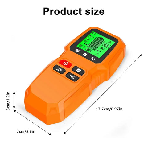 7 In 1 Wall Scanner Stud Finder With High Contrast Lcd Panel That Locates Wood Metal And Live Ac Wires Without Any Fuss, size and detail.